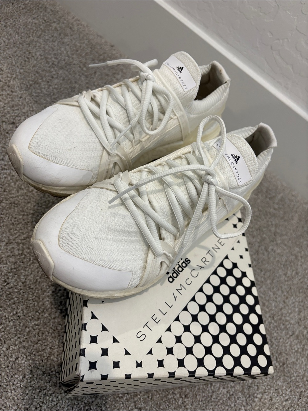 Adidas by Stella McCartney Women’s Off-White Knit UltraBoost Sneakers